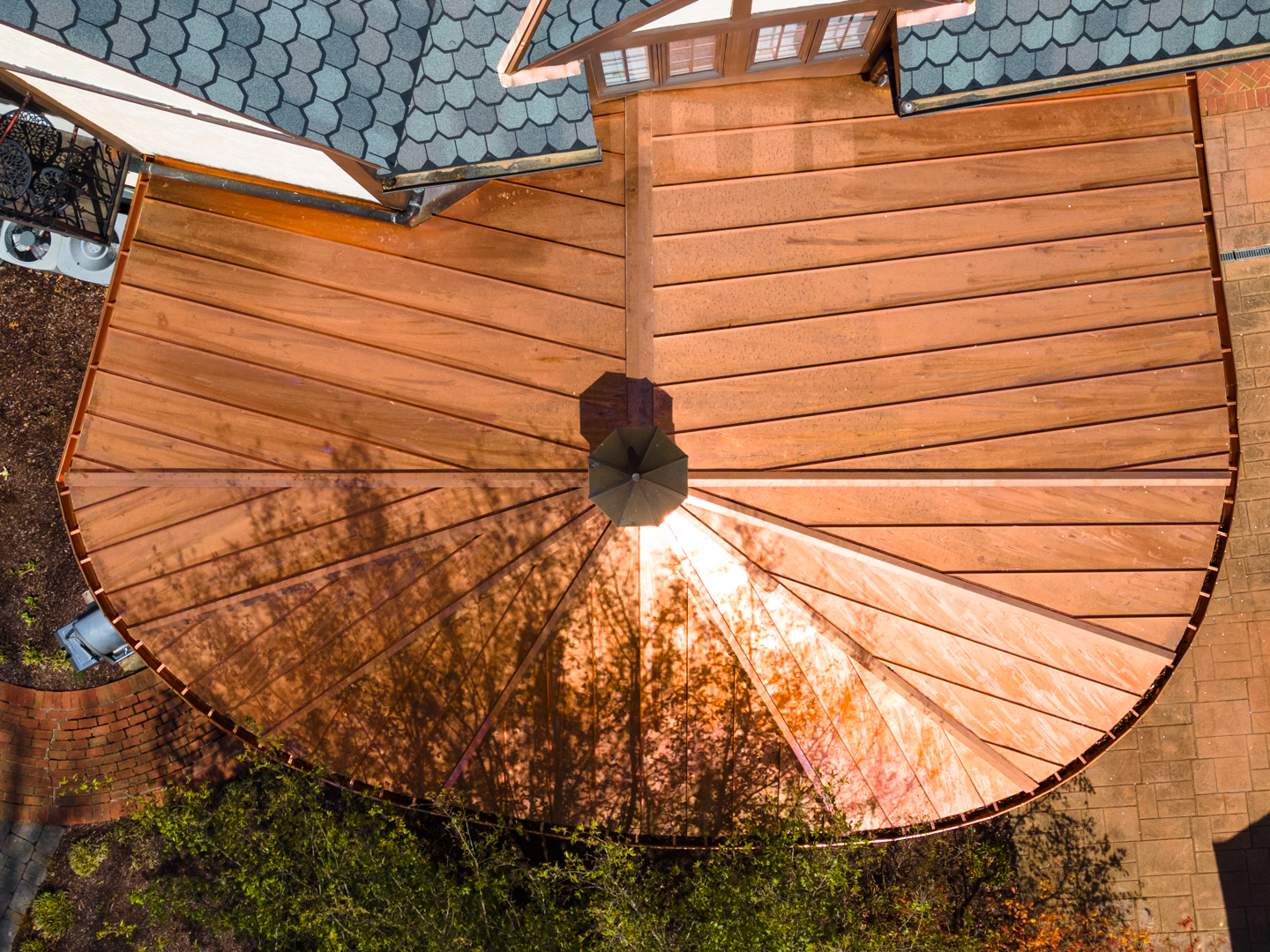 Metal roofing crew at work